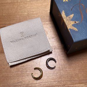 Waxing Poetic | Set of 2 | Free Verse Ear Cuff Set in Sterling & Gold